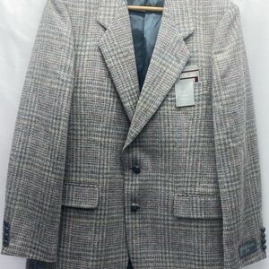 Oakton Ltd Men’s 100% Wool Blazer 42R Gray Single Vent 2 Button CLASSIC